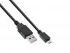 2A Cable, USB A to Micro USB B (100cm) - Black 