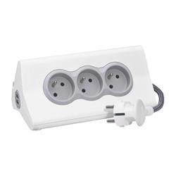 LEGRAND prodlužovací přívod 3x2P+T, 2xUSB bílá 