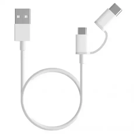 USB kabel Mi 2-in-1 - Micro USB to Type C - 1m, white 