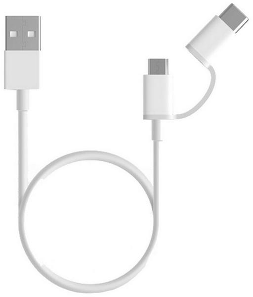 USB kabel Mi 2-in-1 - Micro USB to Type C - 1m, white 
